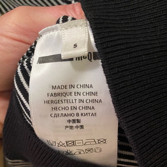 S/M Alexander McQueen MCQ striped logo sweater - Picture 10 of 12